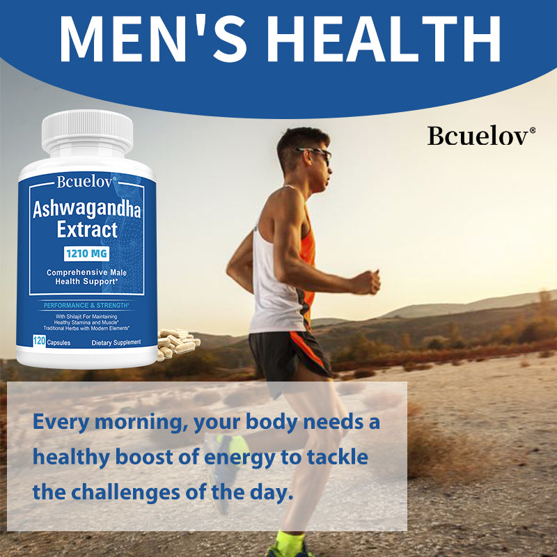 Bcuelov® Natural Ashwagandha Extract 1210mg - Muscle Strength & Endurance Support (120 Capsules)