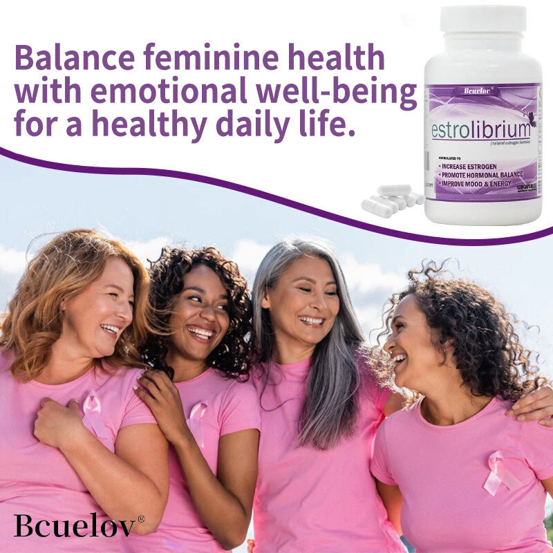 Bcuelov® Estrolibrium – Women's Hormonal Balance, Mood & Energy Support | 30 / 60 / 120 Capsules