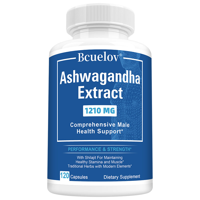 Bcuelov® Natural Ashwagandha Extract 1210mg - Muscle Strength & Endurance Support (120 Capsules)