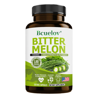 Bcuelov® Bcuelov Bitter Melon 1000mg Capsules – High Strength & Potency Supplement | 30 / 60 / 120 Capsules