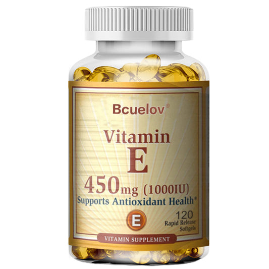 Bcuelov® Vitamin E 450 mg (1000 IU) Softgels – Antioxidant Support | 30/60/120 Count