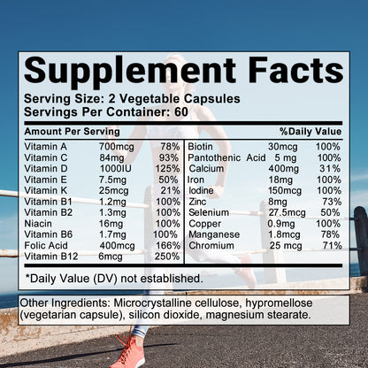 Bcuelov® Women’s Multivitamin – Daily Vitamins & Minerals | 30 / 60 / 120 Capsules