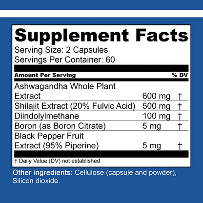 Bcuelov® Natural Ashwagandha Extract 1210mg - Muscle Strength & Endurance Support (120 Capsules)