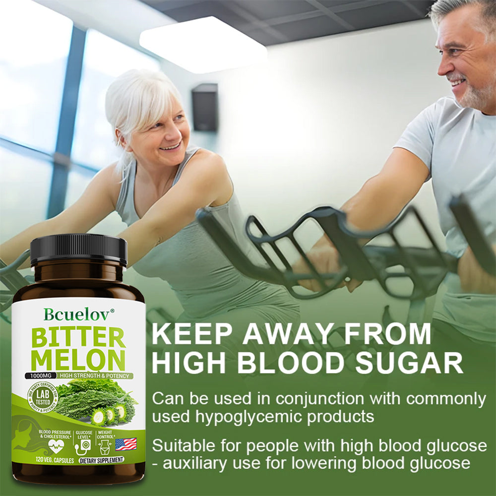 Bcuelov® Bcuelov Bitter Melon 1000mg Capsules – High Strength & Potency Supplement | 30 / 60 / 120 Capsules
