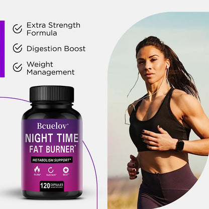 Bcuelov® Night Time Metabolism Support – Fat Burner Capsules | 30 / 60 / 120 Capsules