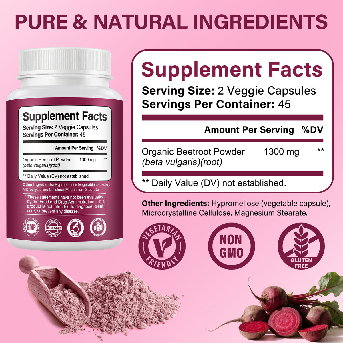 Bcuelov® Natural Beetroot Capsules – Boost Endurance & Support Healthy Blood Pressure