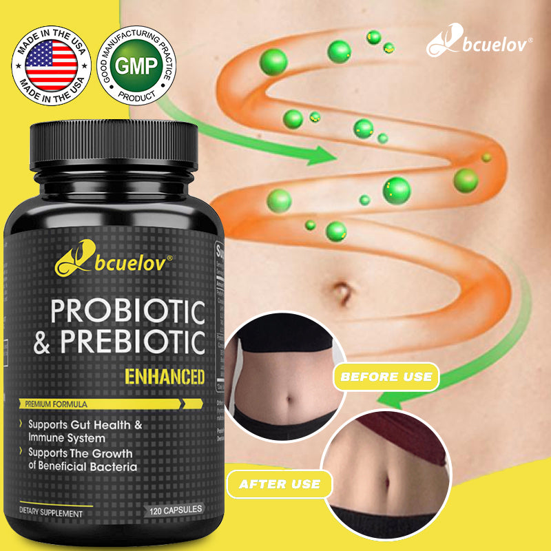 Bcuelov® Probiotic & Prebiotic Enhanced – Gut & Immune Support | 30 / 60 / 120 Capsules