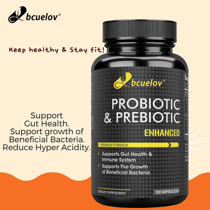 Bcuelov® Probiotic & Prebiotic Enhanced – Gut & Immune Support | 30 / 60 / 120 Capsules