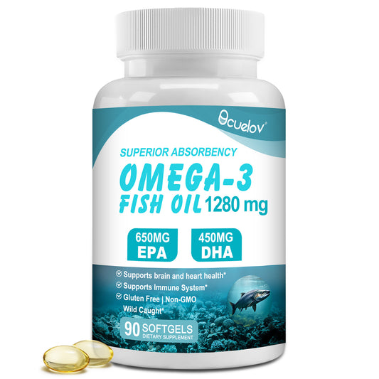 Bcuelov® Omega-3 Fish Oil – High-Potency EPA & DHA Support | 90 Softgels