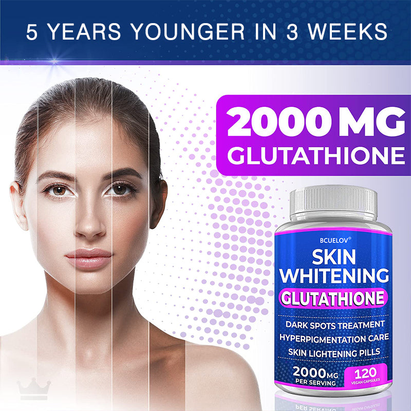 Bcuelov® Glutathione 2000mg – Skin Brightening & Dark Spot Support | 30 / 60 / 120 Capsules