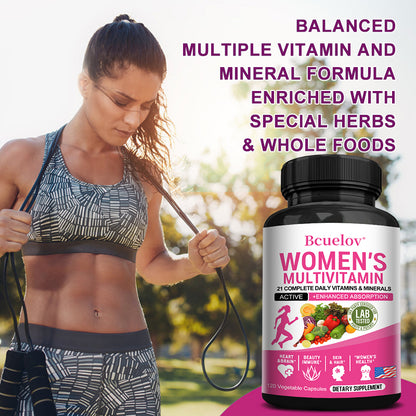 Bcuelov® Women’s Multivitamin – Daily Vitamins & Minerals | 30 / 60 / 120 Capsules