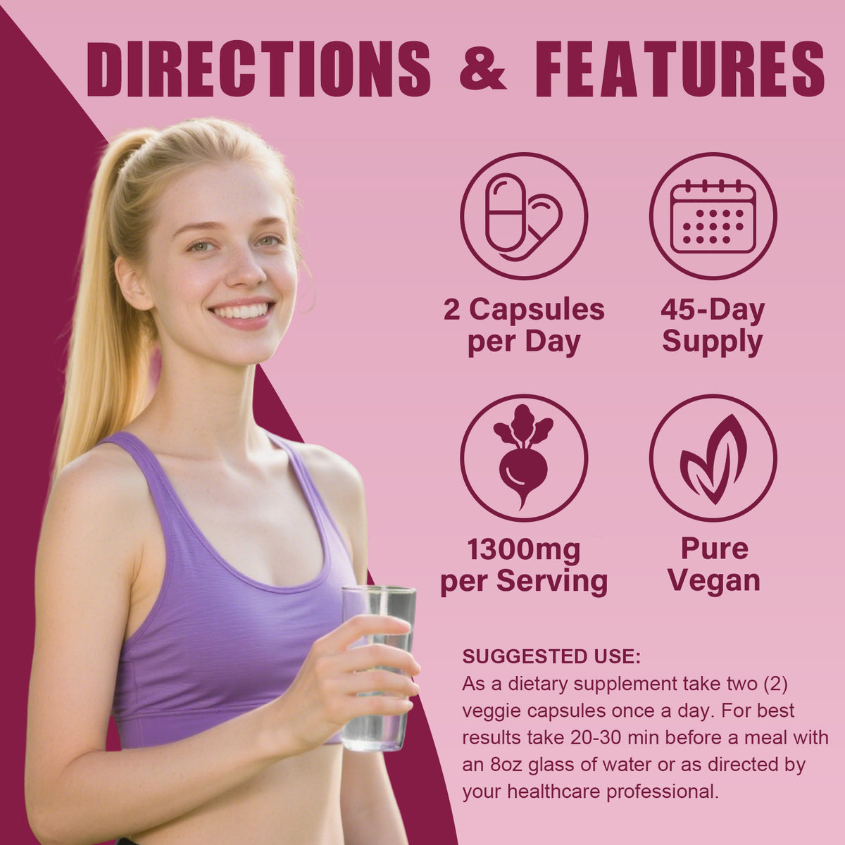 Bcuelov® Natural Beetroot Capsules – Boost Endurance & Support Healthy Blood Pressure