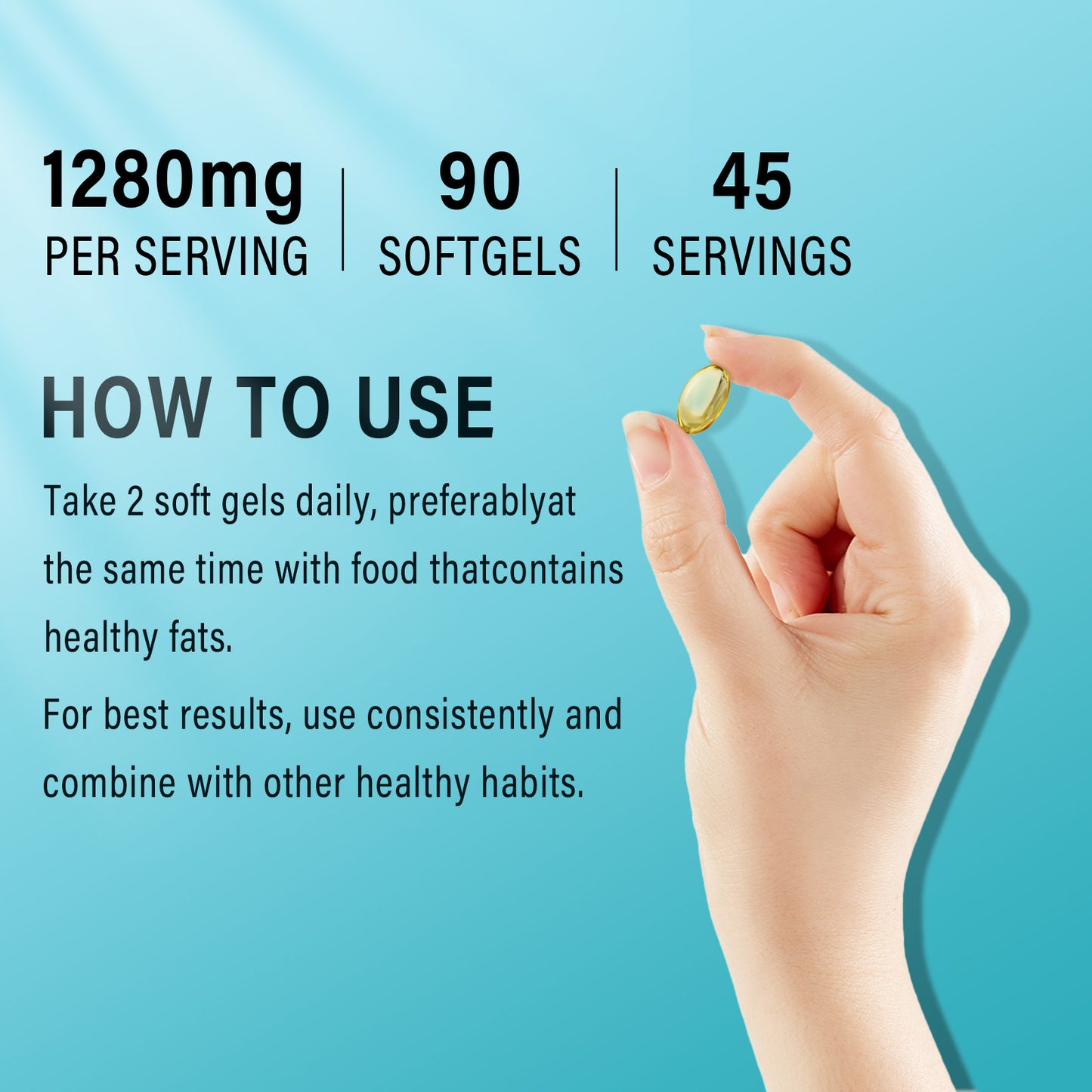 Bcuelov® Omega-3 Fish Oil – High-Potency EPA & DHA Support | 90 Softgels
