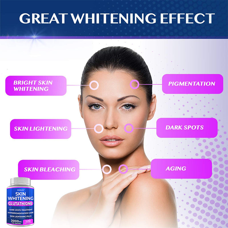 Bcuelov® Glutathione 2000mg – Skin Brightening & Dark Spot Support | 30 / 60 / 120 Capsules