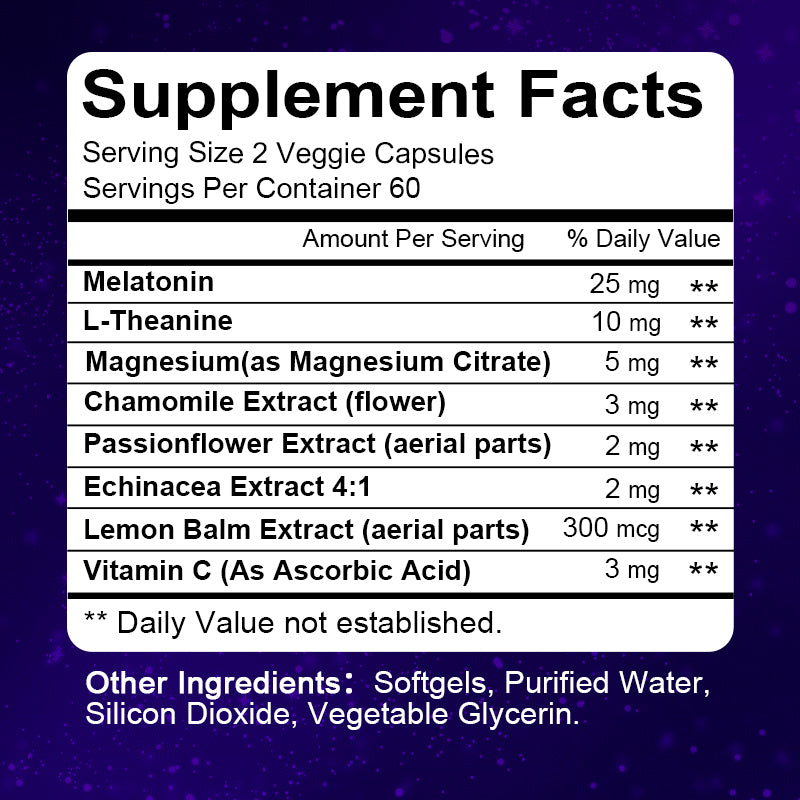 Bcuelov® Melatonin 50mg Sleep Aid – Advanced Sleep Support Capsules | 30 / 60 / 120 Capsules
