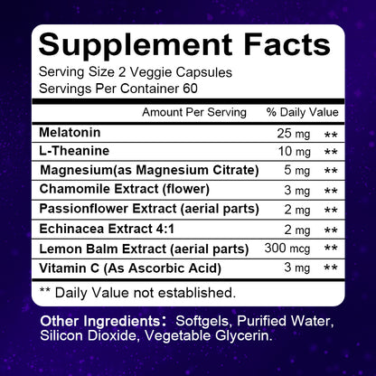 Bcuelov® Melatonin 50mg Sleep Aid – Advanced Sleep Support Capsules | 30 / 60 / 120 Capsules