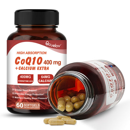 Bcuelov® High-Potency CoQ10 – 400mg Energy & Heart Support | 60 Softgels