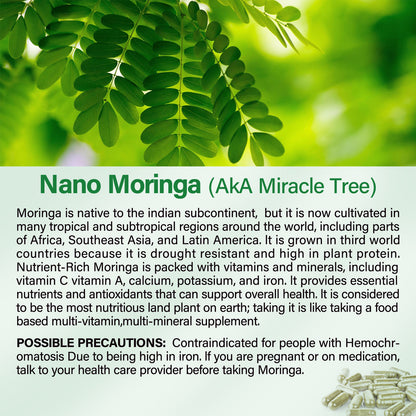 Bcuelov Moringa Capsules Natural Vitamins & Amino Acids for Energy Boost