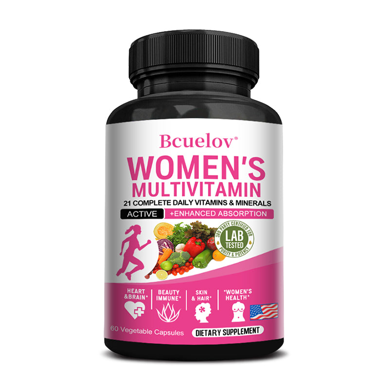 Bcuelov® Women’s Multivitamin – Daily Vitamins & Minerals | 30 / 60 / 120 Capsules
