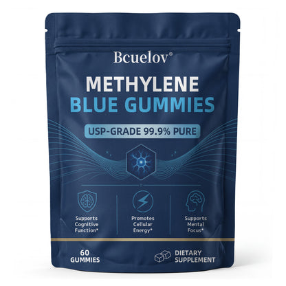 Bcuelov® Methylene Blue Gummies 5 mg, 60 Count, USP Grade 99.9% Pure