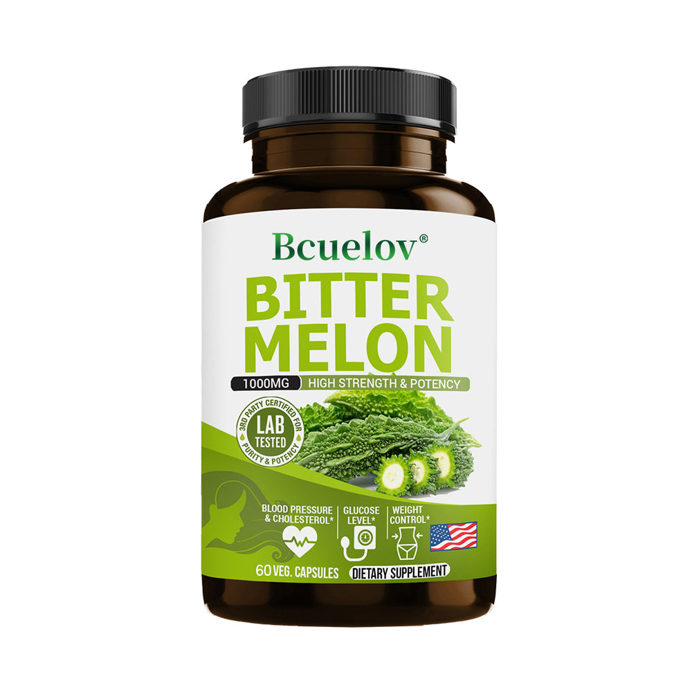 Bcuelov® Bcuelov Bitter Melon 1000mg Capsules – High Strength & Potency Supplement | 30 / 60 / 120 Capsules