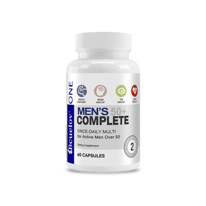 Bcuelov® Men’s 50+ Complete – Daily Multivitamin for Active Men Over 50 | 30 / 60 / 120 Capsules