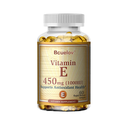 Bcuelov® Vitamin E 450 mg (1000 IU) Softgels – Antioxidant Support | 30/60/120 Count