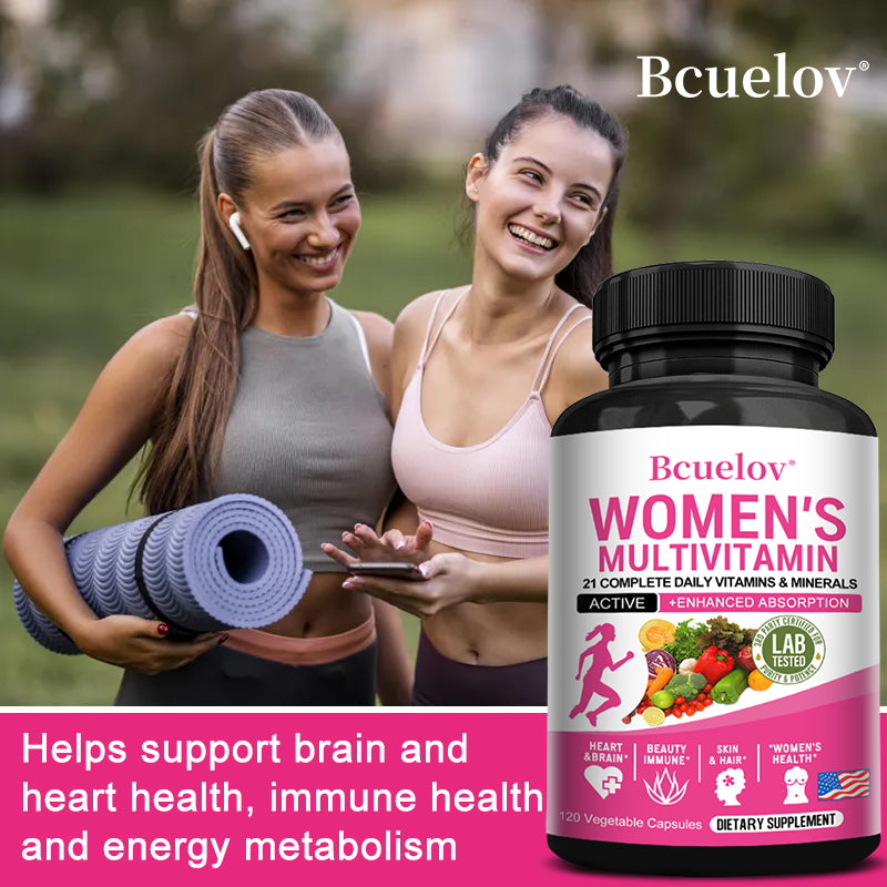 Bcuelov® Women’s Multivitamin – Daily Vitamins & Minerals | 30 / 60 / 120 Capsules