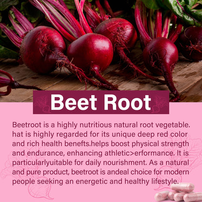 Bcuelov® Natural Beetroot Capsules – Boost Endurance & Support Healthy Blood Pressure