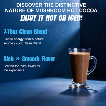 Bcuelov® Mushroom Hot Cocoa, Cocoa Powder with Reishi Mushroom, Melatonin, etc