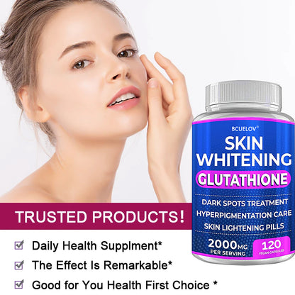 Bcuelov® Glutathione 2000mg – Skin Brightening & Dark Spot Support | 30 / 60 / 120 Capsules