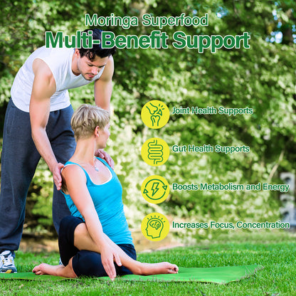 Bcuelov Moringa Capsules Natural Vitamins & Amino Acids for Energy Boost