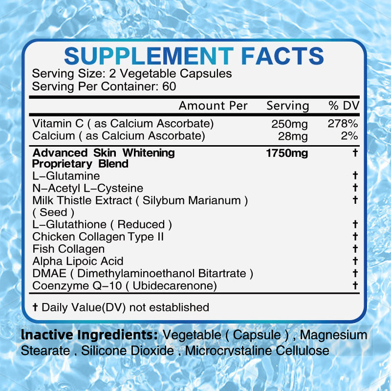 Bcuelov® NAC + Glutathione – N-Acetyl-L-Cysteine, L-Glutathione & Vitamin C for Antioxidant & Skin Health Support | 30 / 60 / 120 Capsules