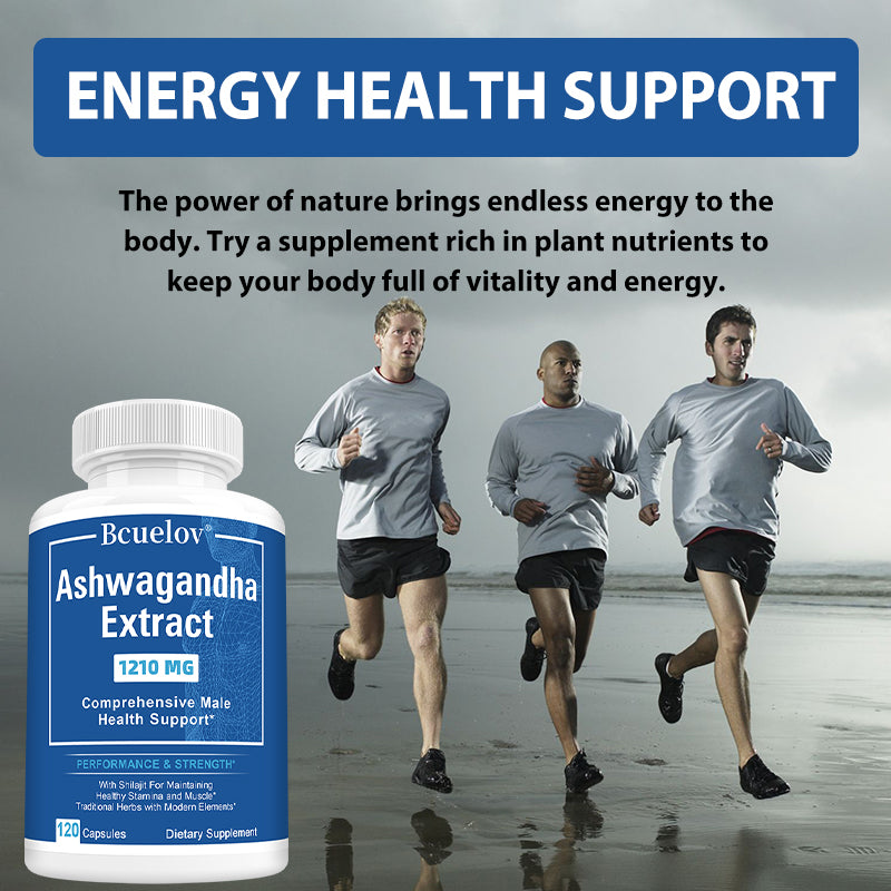 Bcuelov® Natural Ashwagandha Extract 1210mg - Muscle Strength & Endurance Support (120 Capsules)
