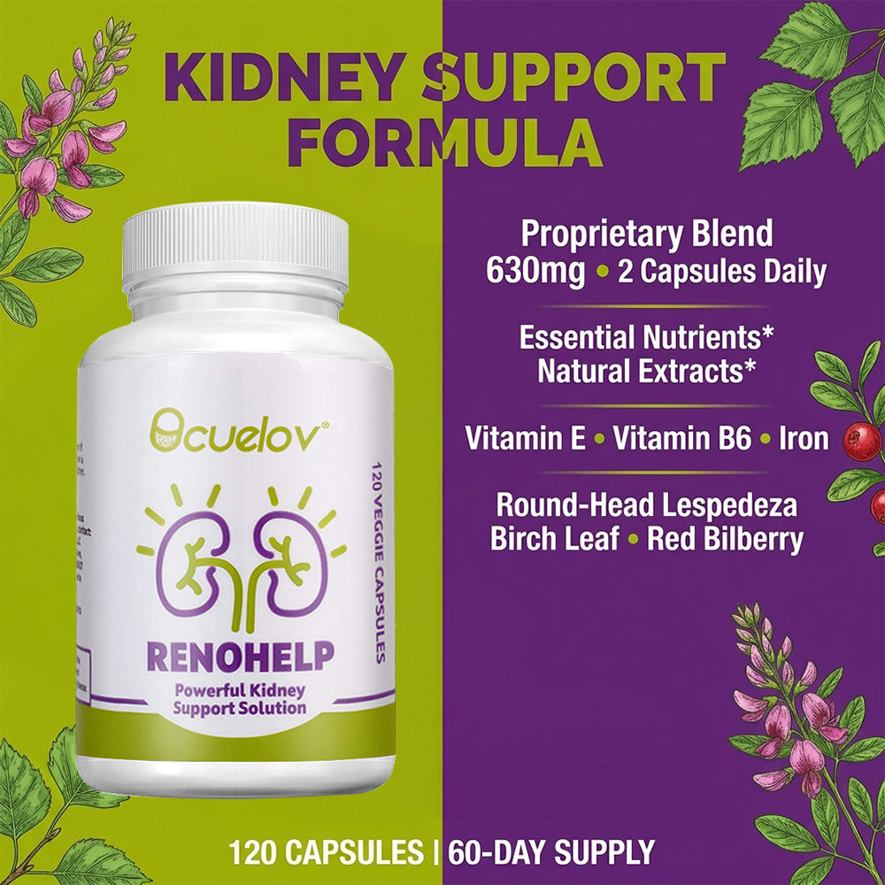 Bcuelov® RenoHelp – Kidney Health Support Capsules | 30 / 60 / 120 Capsules