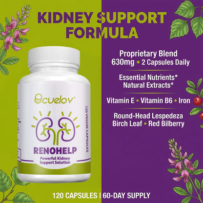Bcuelov® RenoHelp – Kidney Health Support Capsules | 30 / 60 / 120 Capsules