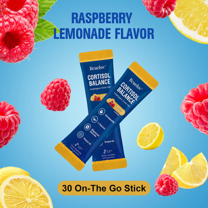 Bcuelov® On-the-Go Cortisol Drink – Raspberry Lemonade, 30 Ct, Sleep & Calm