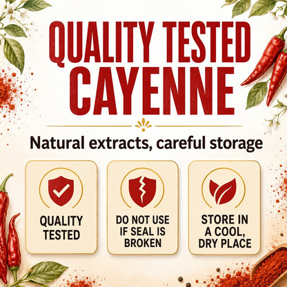 Bcuelov Cayenne Pepper Complex with Vitamins D3, K2 & E – 120 Capsules