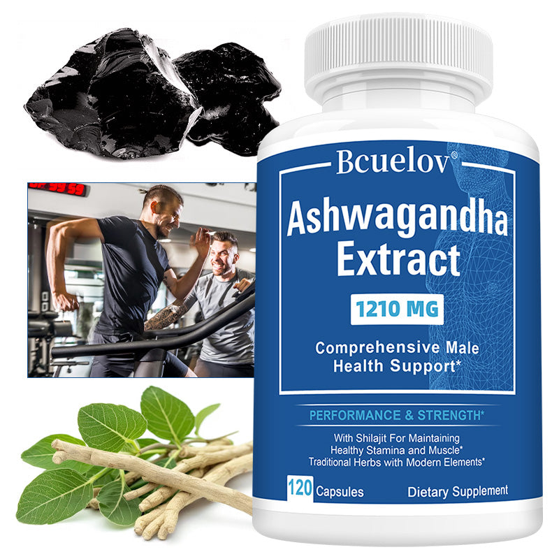Bcuelov® Natural Ashwagandha Extract 1210mg - Muscle Strength & Endurance Support (120 Capsules)