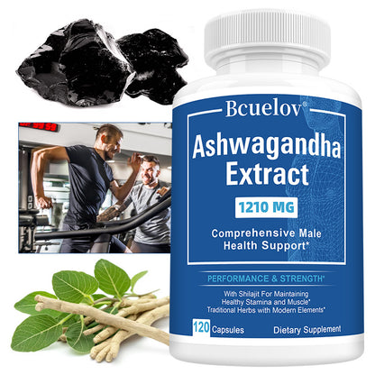 Bcuelov® Natural Ashwagandha Extract 1210mg - Muscle Strength & Endurance Support (120 Capsules)